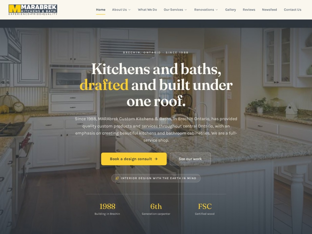 Marabrek Renovations website screenshot