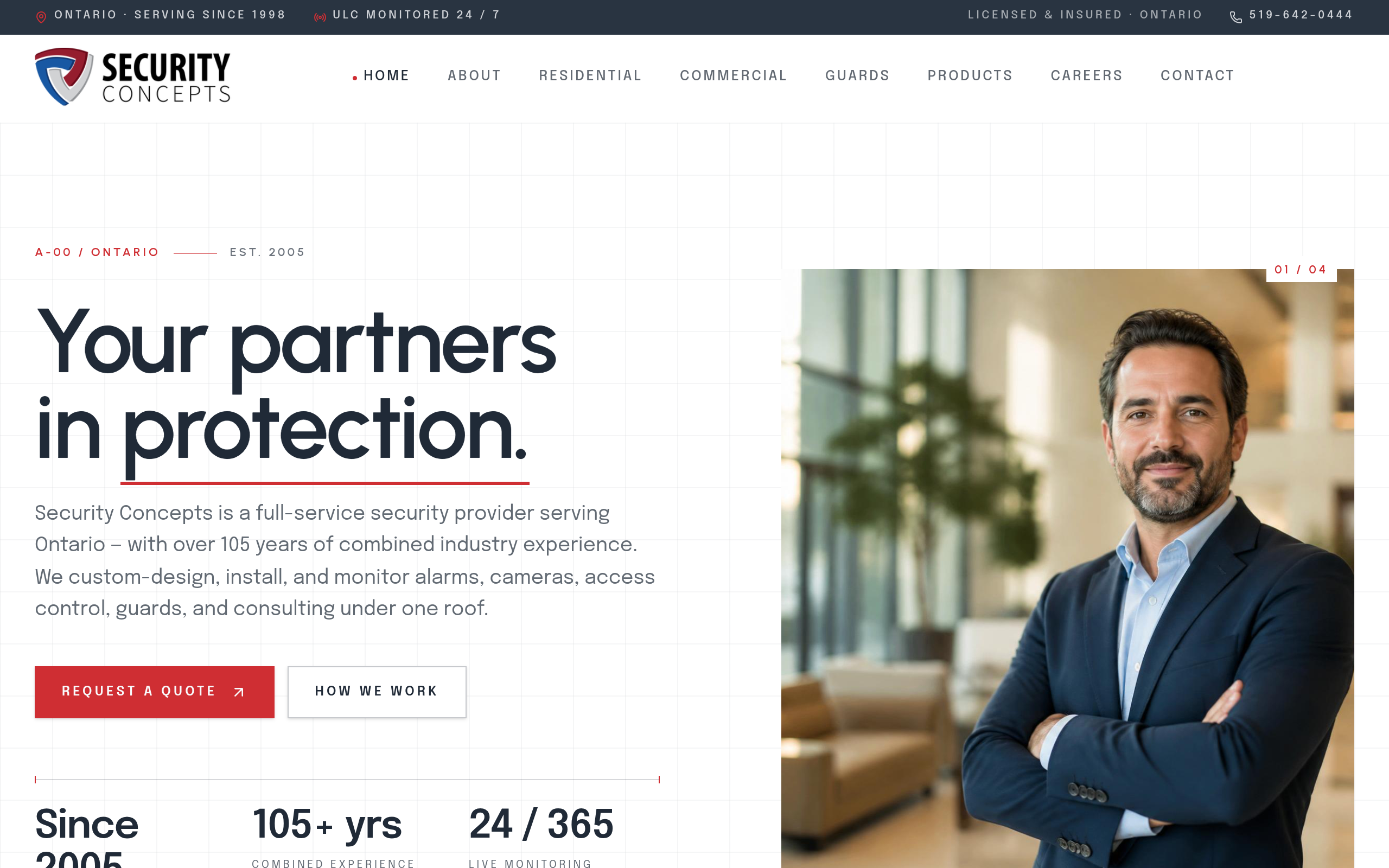 Security Concepts website screenshot