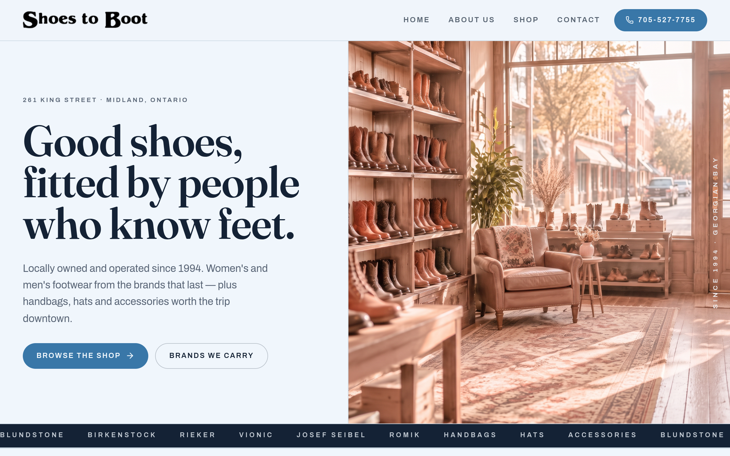 Shoes To Boot website screenshot