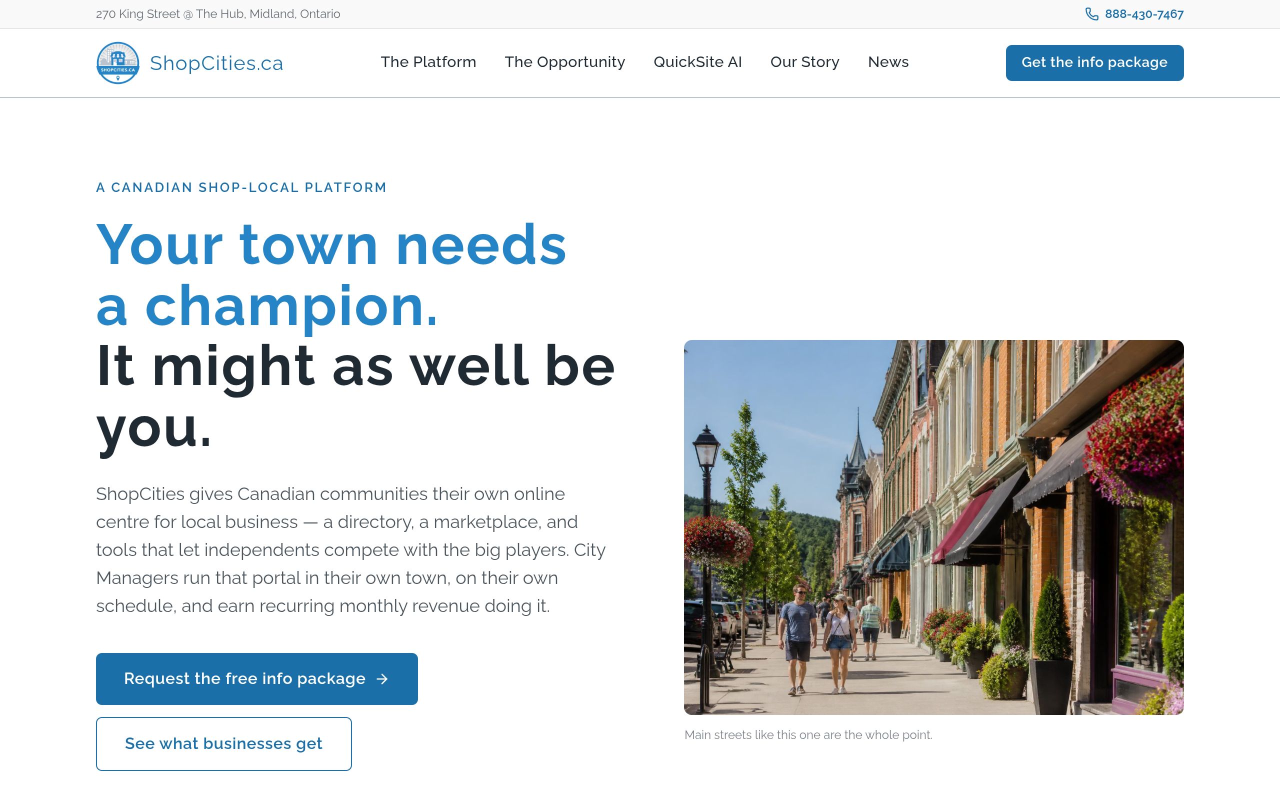 ShopCities.ca website screenshot