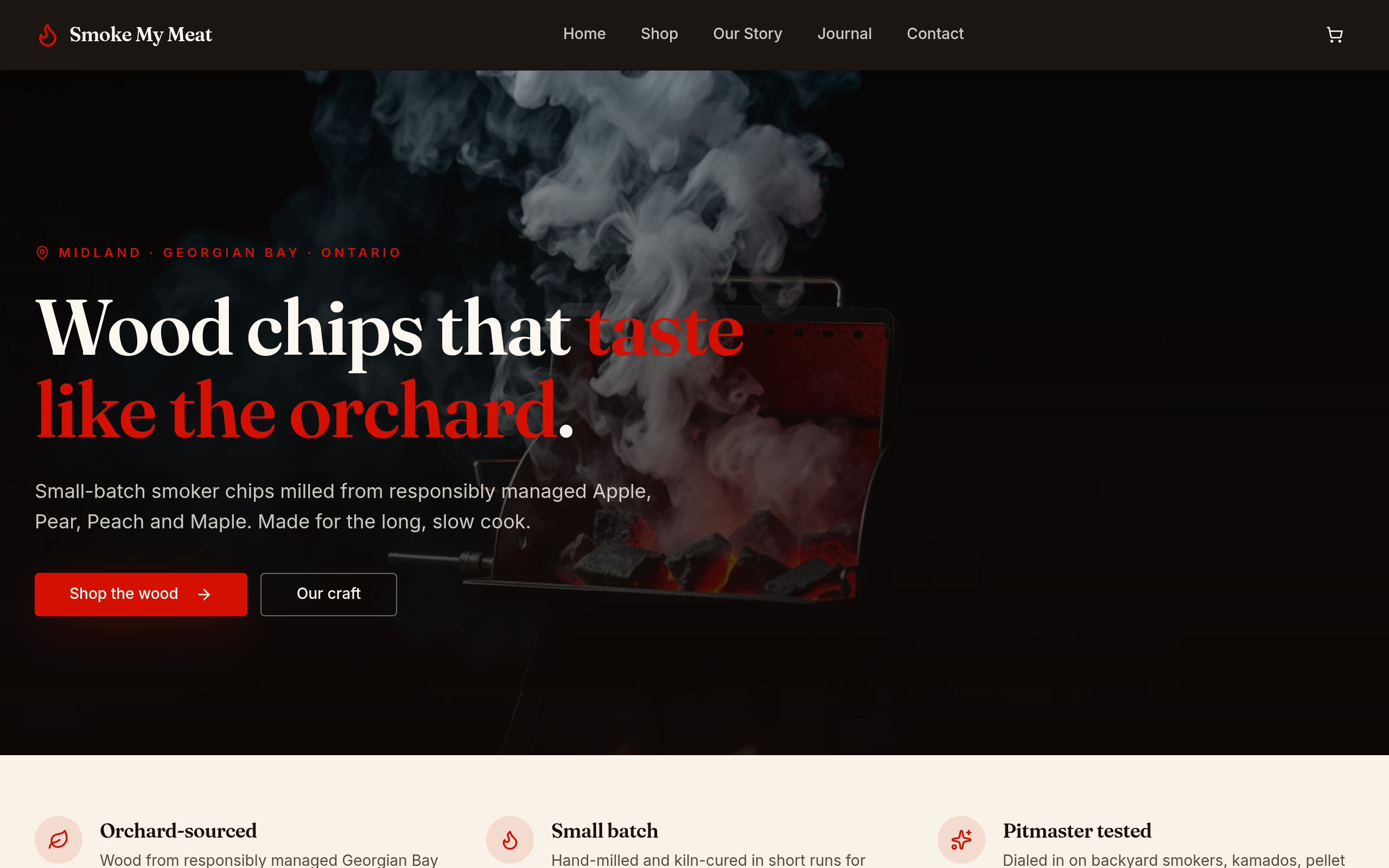 Smoke My Meat website screenshot