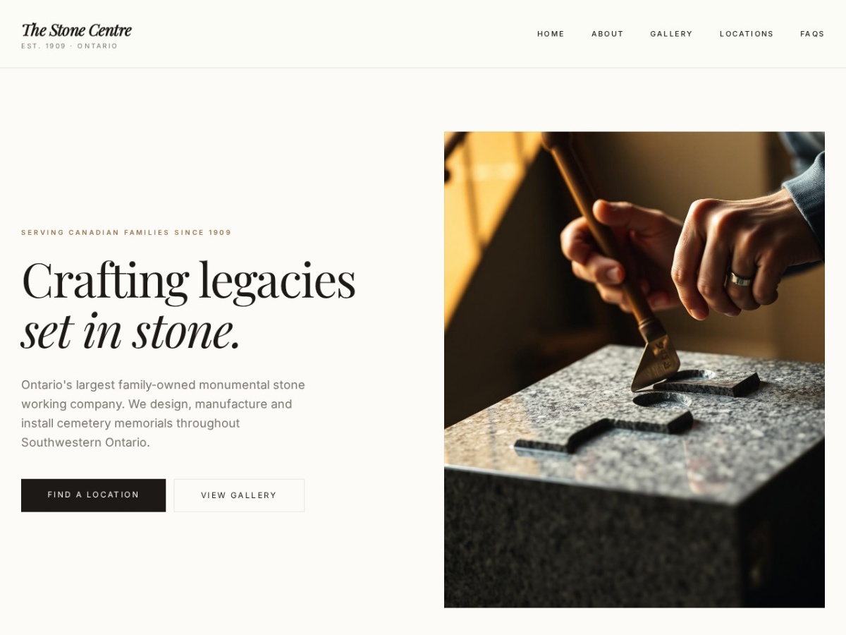 Monument Makeover website screenshot